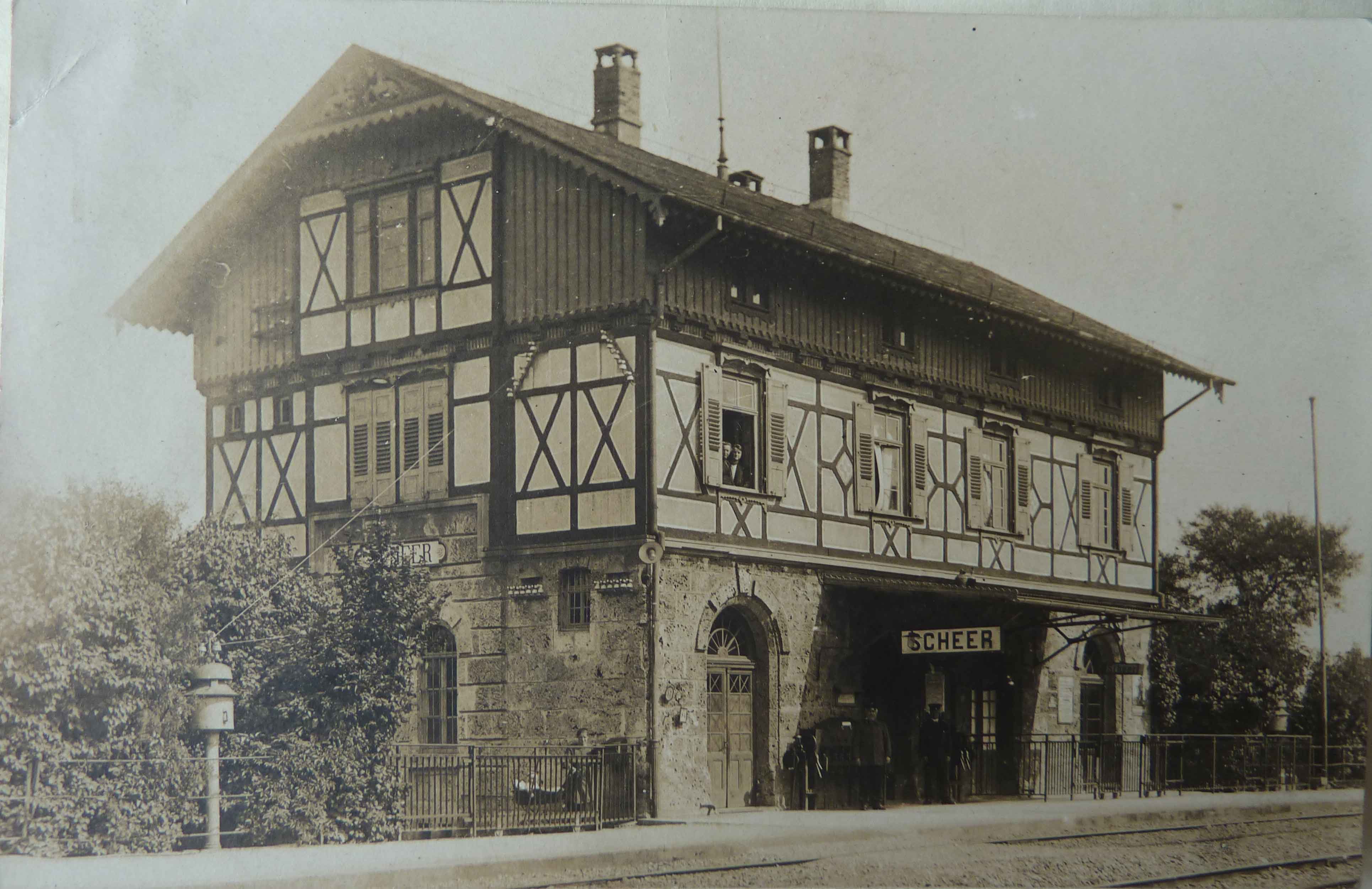 Bahnhof Scheer 1945